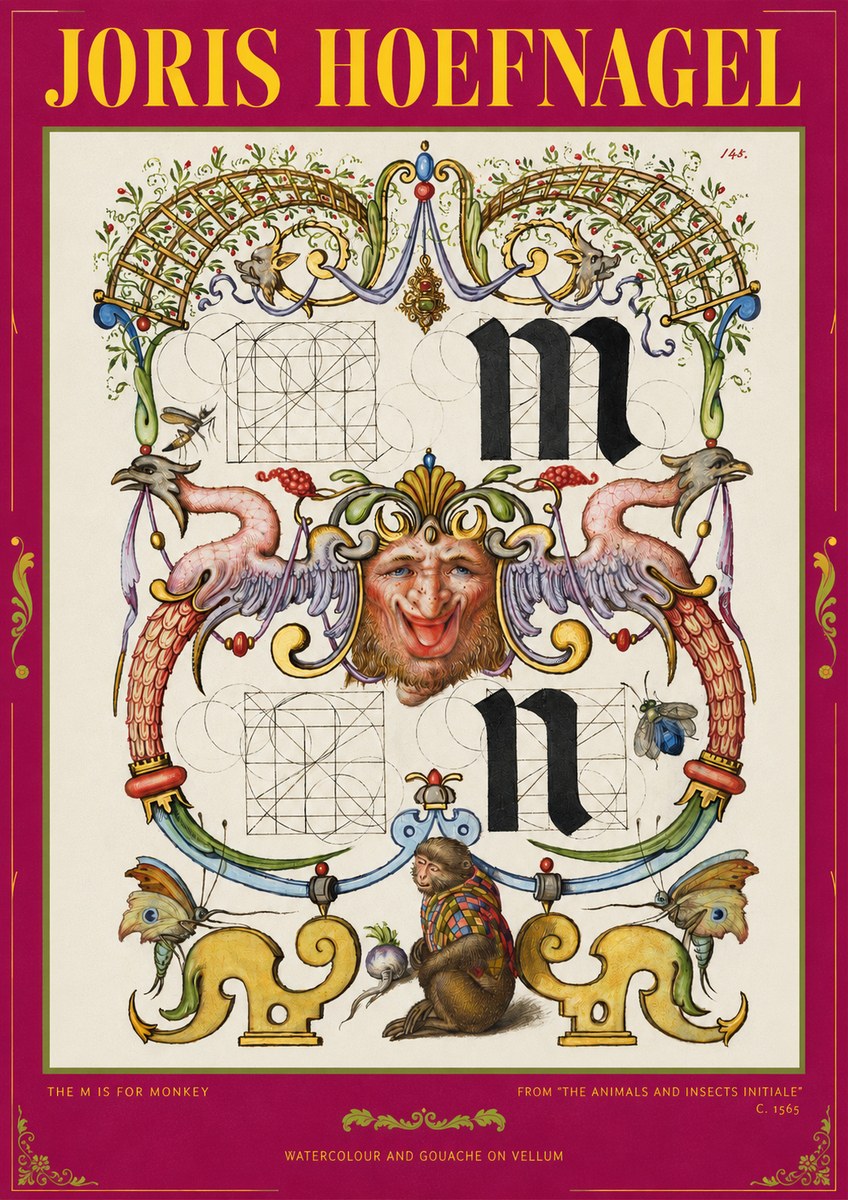 Joris Hoefnagel Grotesques and Ornaments No3 - Póster