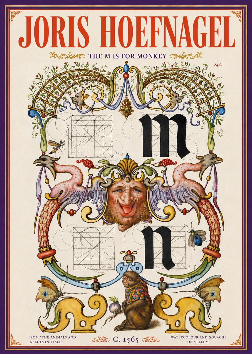 Joris Hoefnagel Grotesques and Ornaments No6 - Póster
