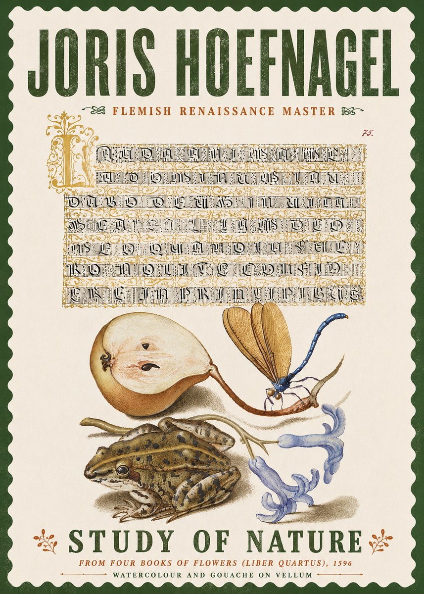 Joris Hoefnagel Study of Nature II No6 - Póster