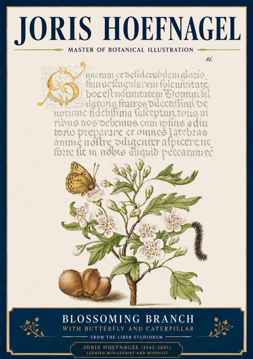 Joris Hoefnagel Blossoming Branch No4 - Póster