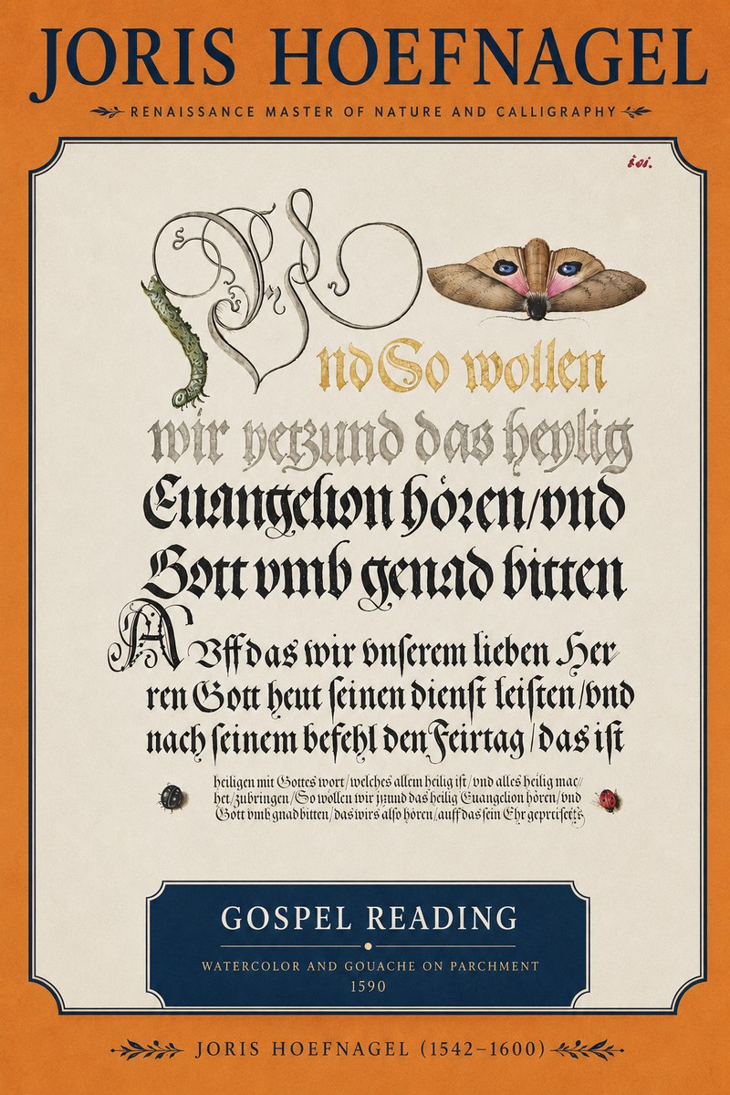 Joris Hoefnagel Gospel Reading No3 - Póster