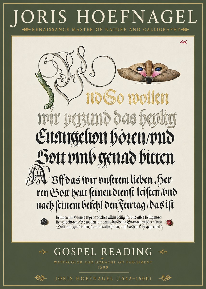 Joris Hoefnagel Gospel Reading No4 - Póster