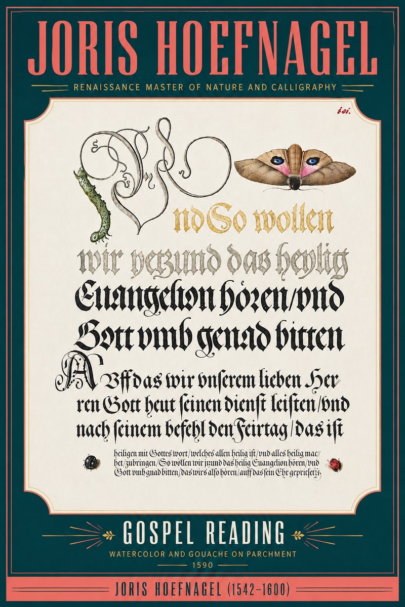 Joris Hoefnagel Gospel Reading No5 - Póster
