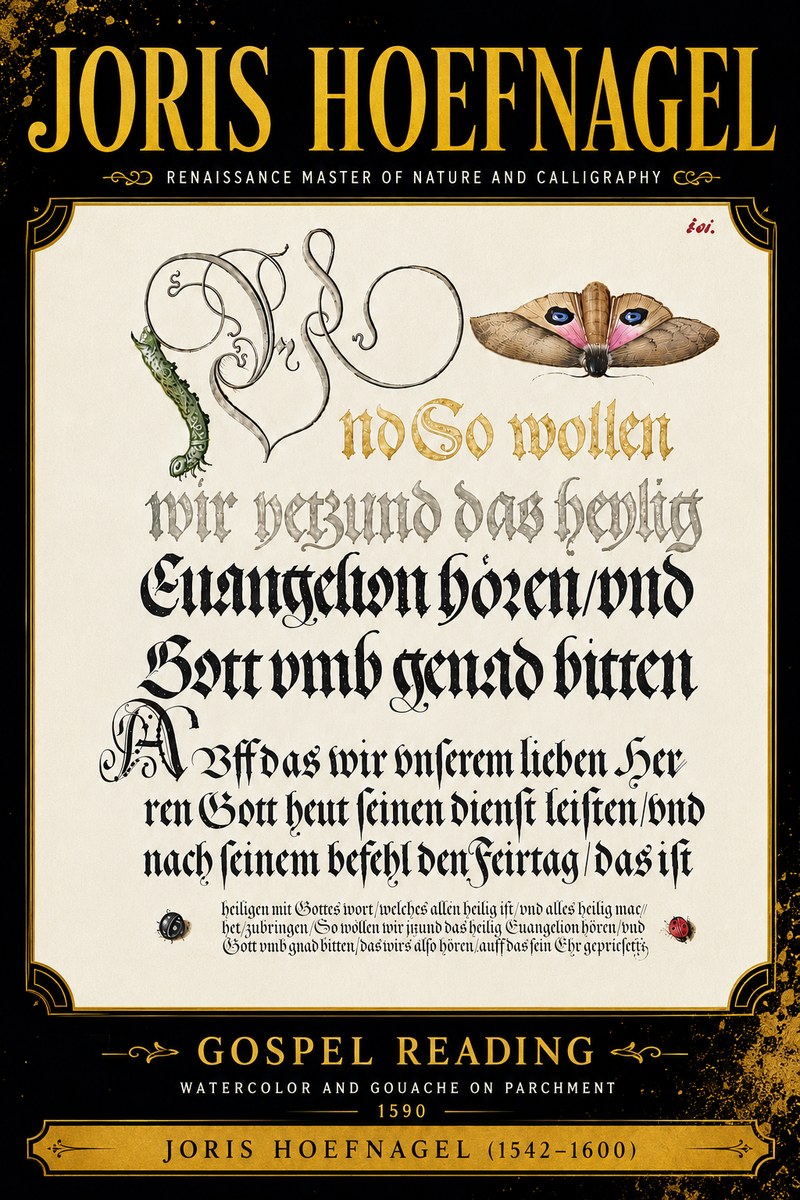 Joris Hoefnagel Gospel Reading No6 - Póster