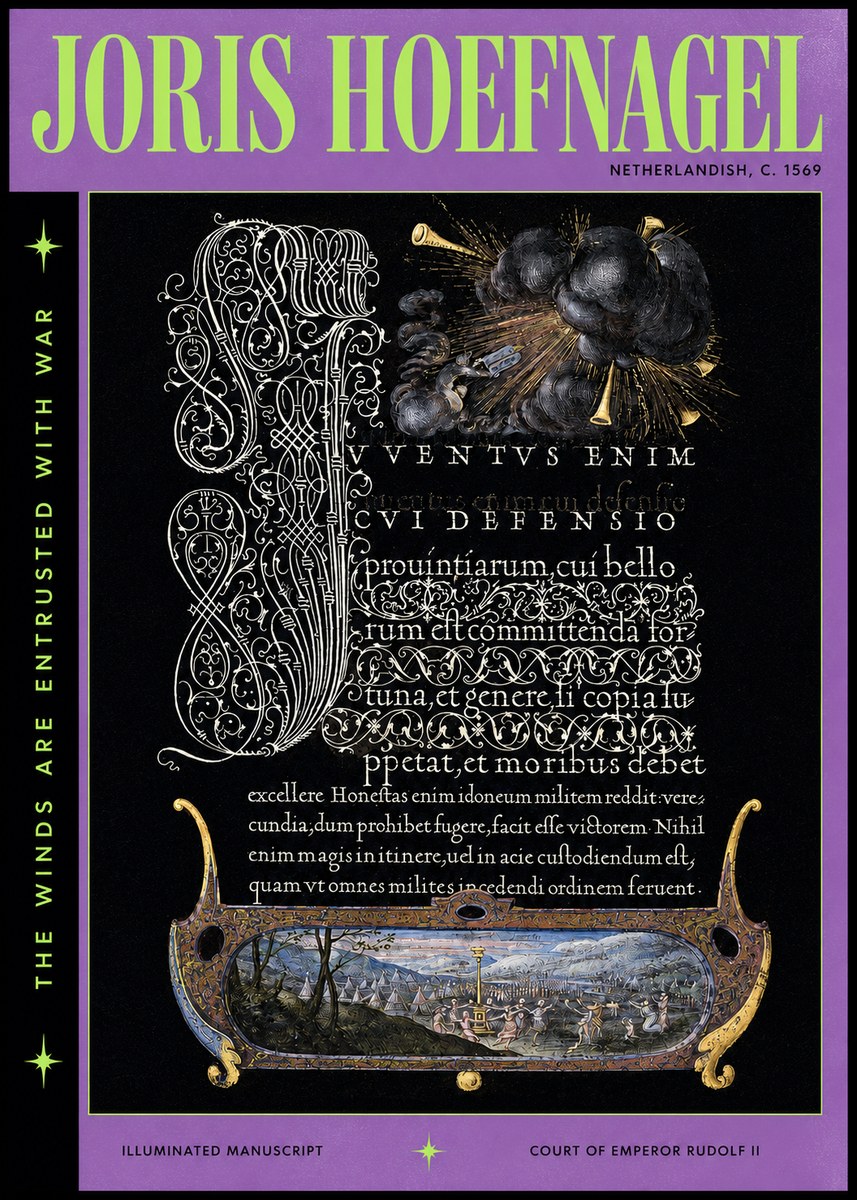Joris Hoefnagel The Winds Are Entrusted with War No3 - Póster
