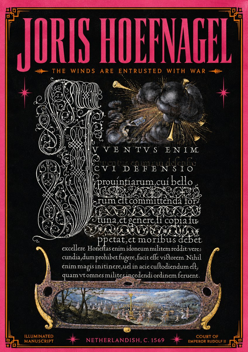 Joris Hoefnagel The Winds Are Entrusted with War No5 - Póster
