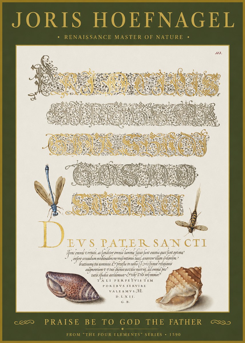 Joris Hoefnagel Praise Be to God the Father No1 - Póster