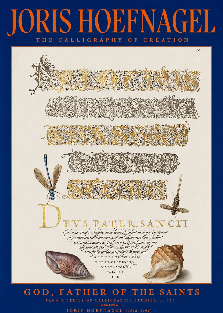 Joris Hoefnagel Praise Be to God the Father No3 - Póster