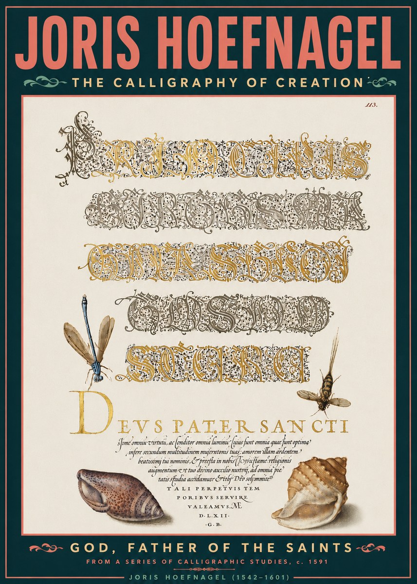 Joris Hoefnagel Praise Be to God the Father No6 - Póster