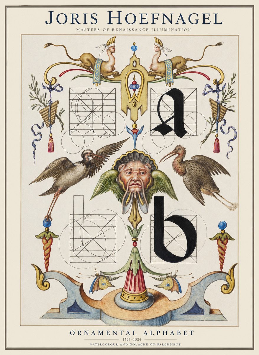 Joris Hoefnagel Ornamental Alphabet No1 - Póster