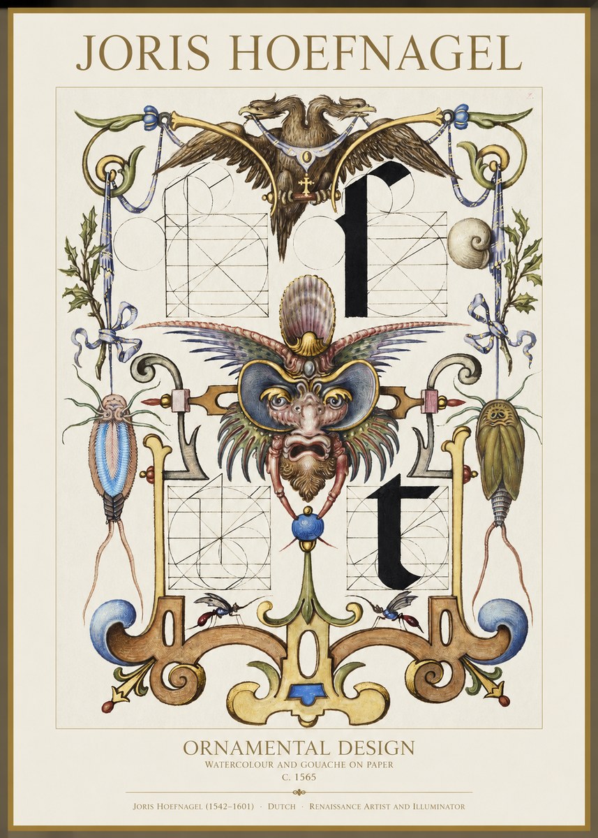 Joris Hoefnagel Ornamental Design II No1 - Póster