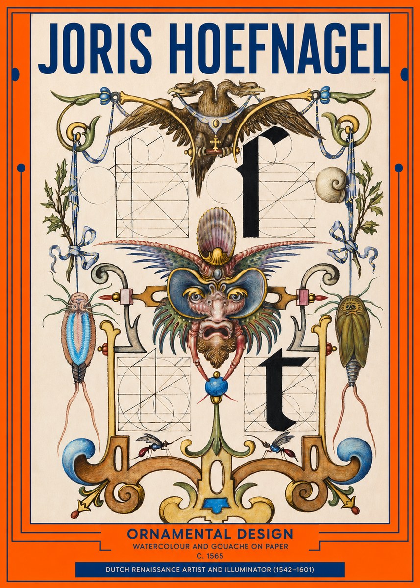 Joris Hoefnagel Ornamental Design II No2 - Póster