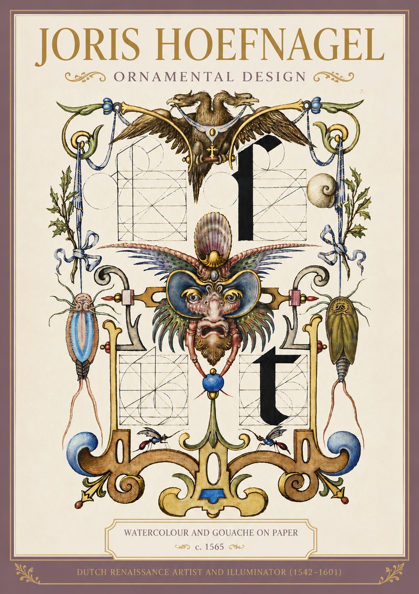 Joris Hoefnagel Ornamental Design II No4 - Póster