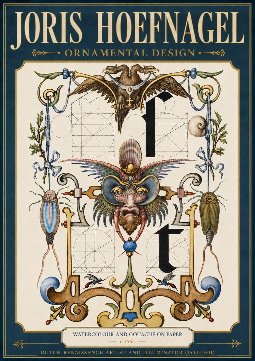 Joris Hoefnagel Ornamental Design II No6 - Póster