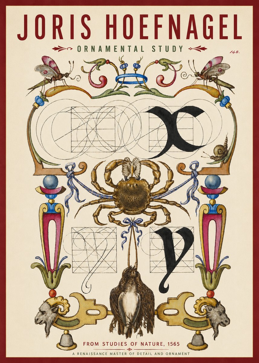 Joris Hoefnagel Ornamental Study II No3 - Póster