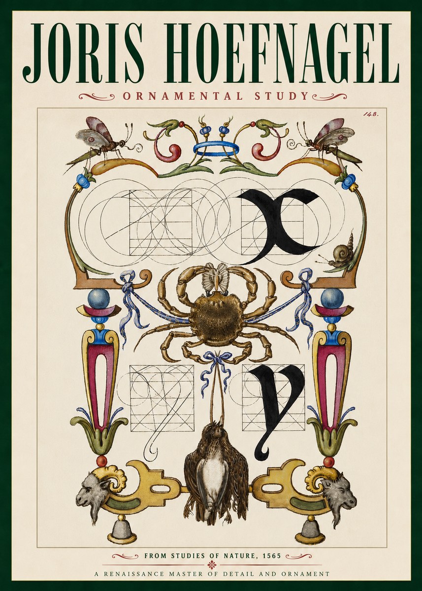 Joris Hoefnagel Ornamental Study II No4 - Póster