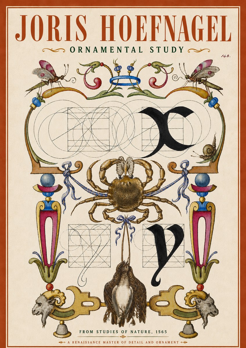 Joris Hoefnagel Ornamental Study II No6 - Póster