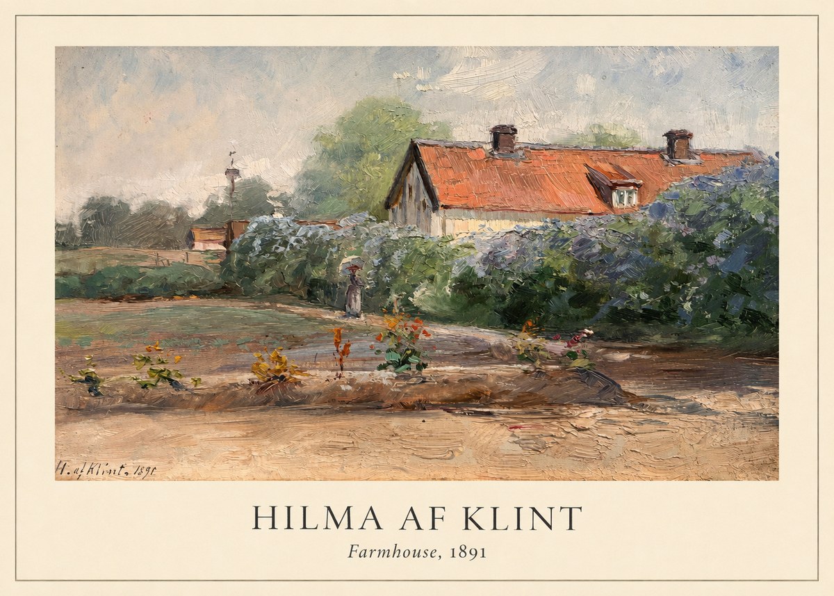 Hilma af Klint Farmhouse, 1891 No1 - Póster