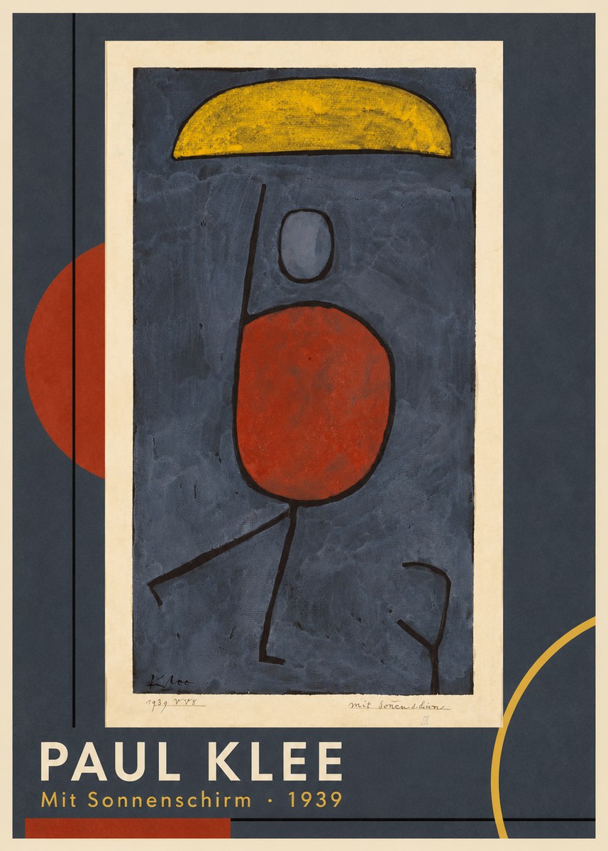 Paul Klee Mit Sonnenschirm No1 - Póster