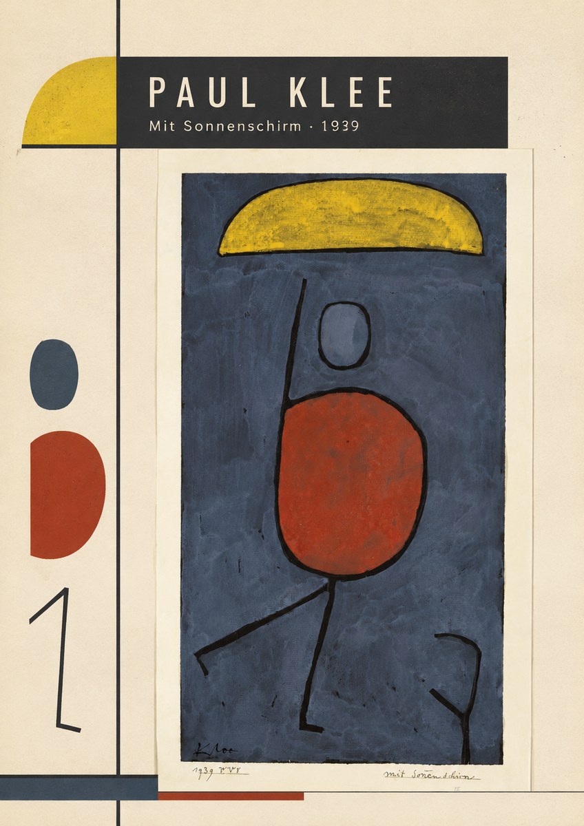 Paul Klee Mit Sonnenschirm No3 - Póster
