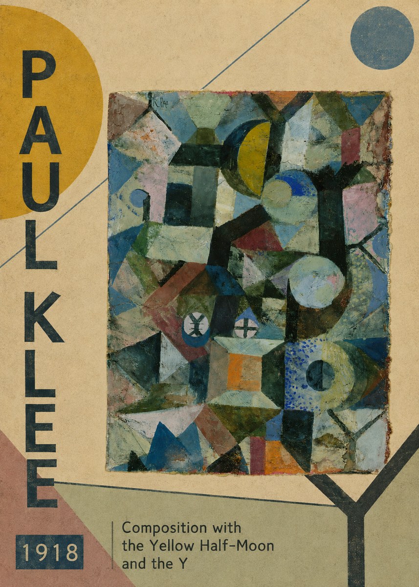 Paul Klee Composition with the Yellow Half-moon and the Y No3 - Póster
