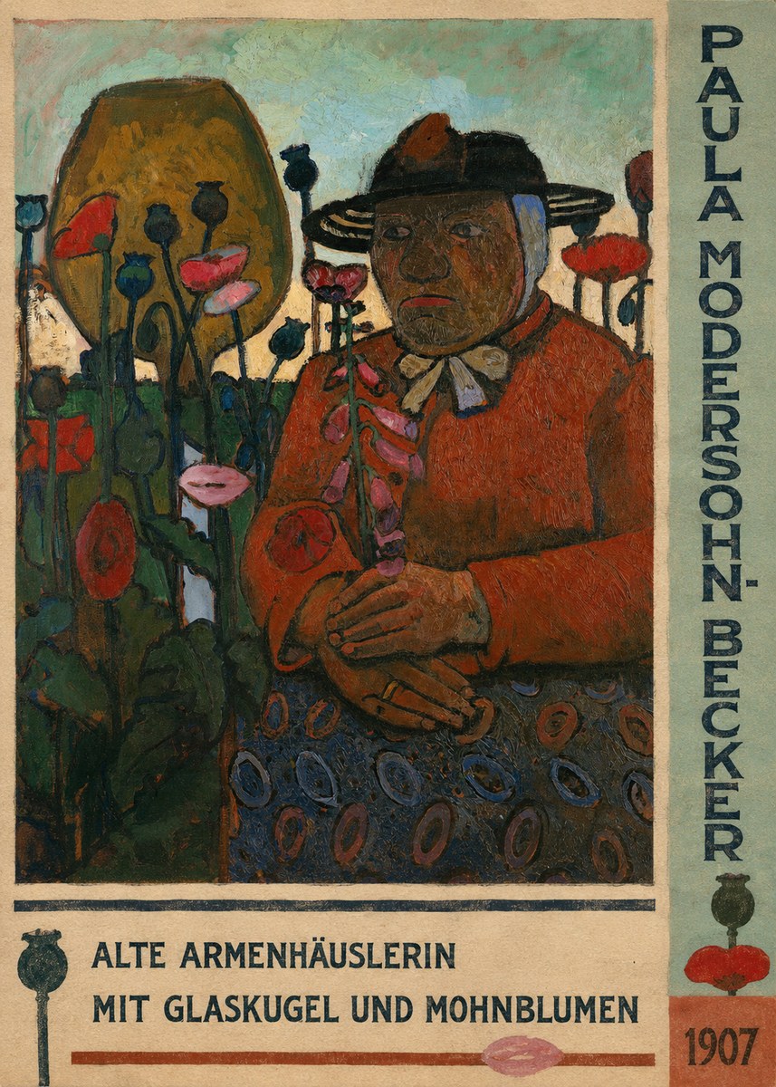 Paula Modersohn-Becker Alte Armenhäuslerin Mit Glaskugel Und Mohnblumen No2 - Póster