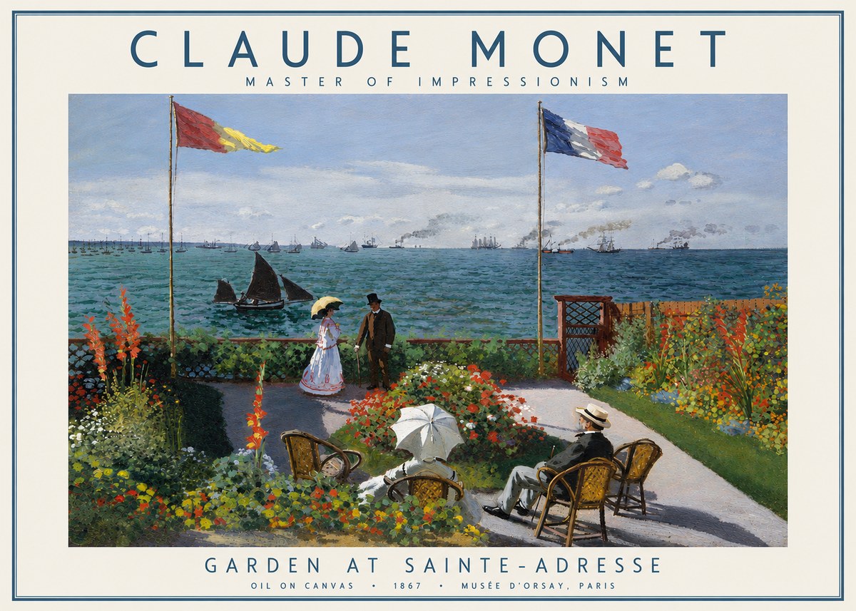 Monet Garden at Sainte-adresse No3 - Póster