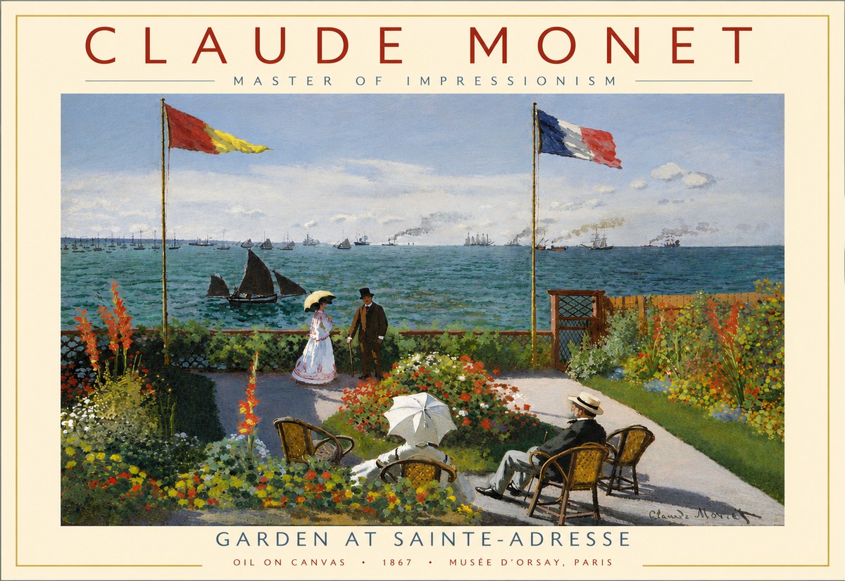 Monet Garden at Sainte-adresse No5 - Póster