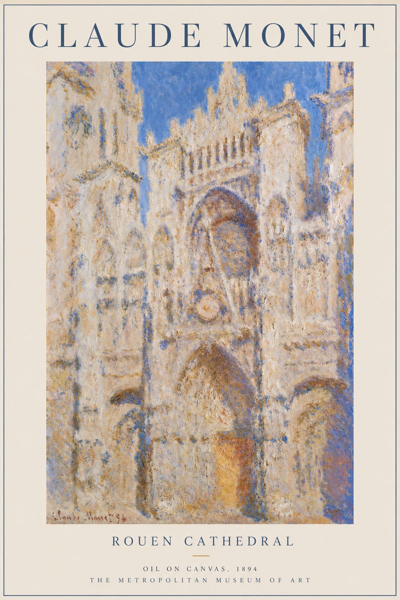 Monet Rouen Cathedral No2 - Póster