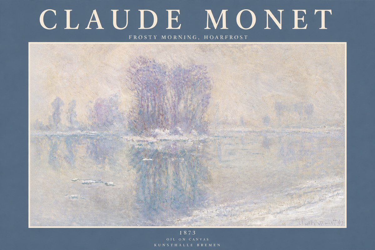 Monet Frosty Morning, Hoarfrost No3 - Póster