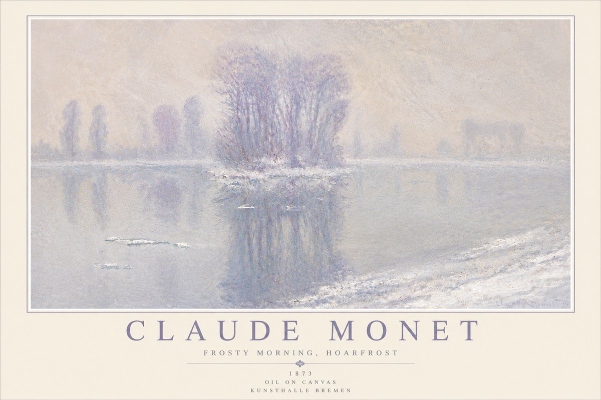 Monet Frosty Morning, Hoarfrost No4 - Póster