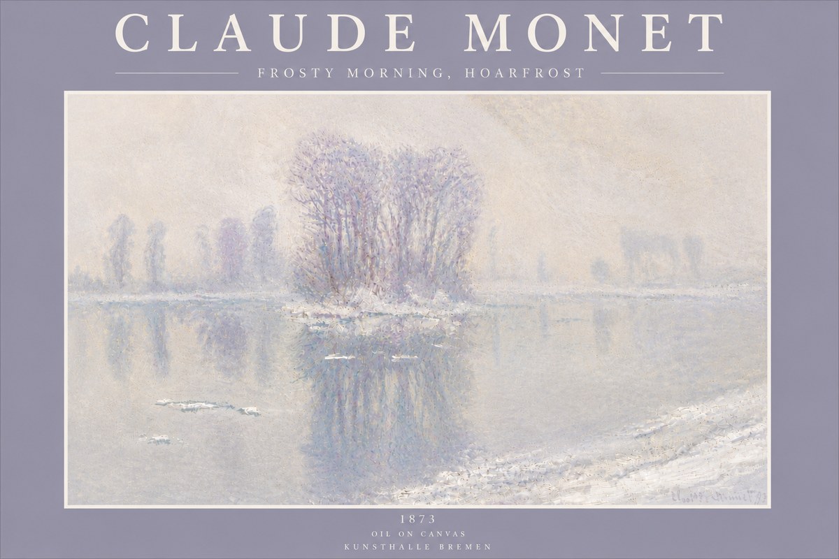 Monet Frosty Morning, Hoarfrost No5 - Póster