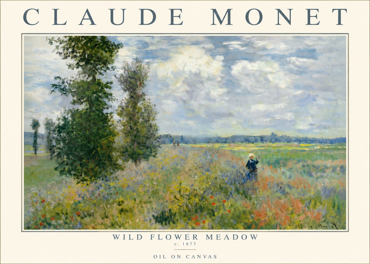 Monet Wild Flower Meadow No3 - Póster
