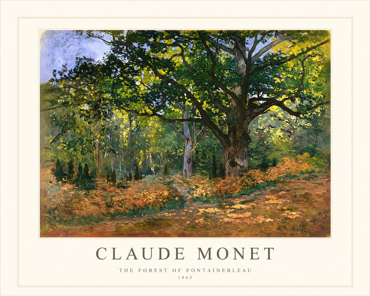 Monet The Forest of Fontainebleau No1 - Póster