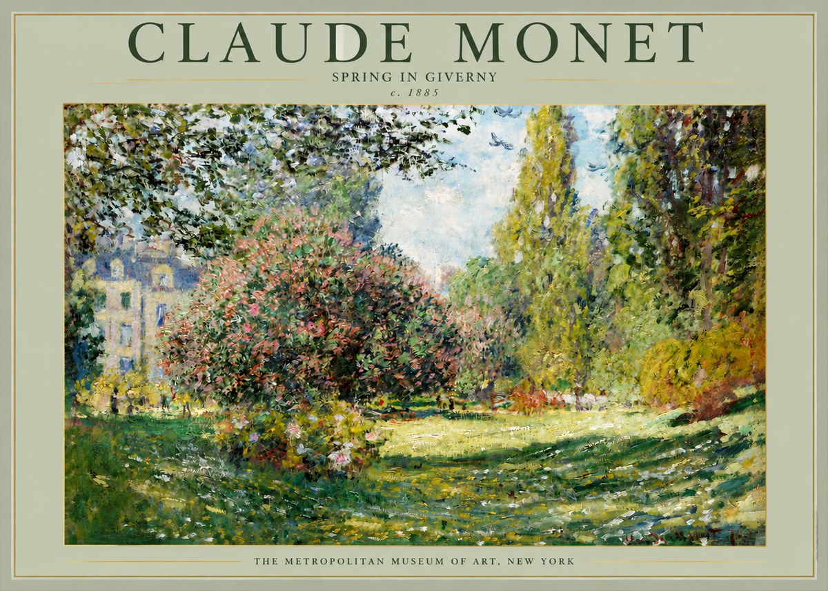 Monet Spring in Giverny No2 - Póster