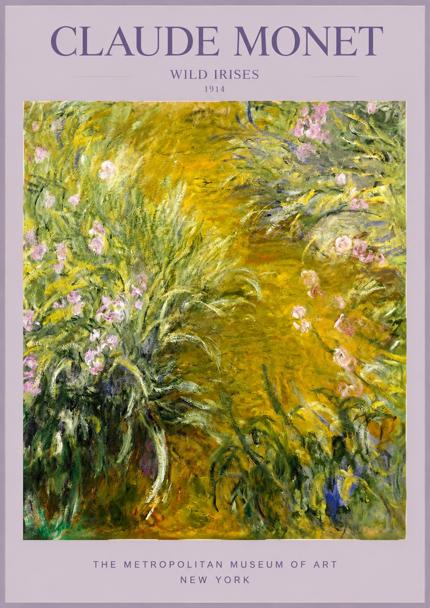 Monet Wild Irises No2 - Póster