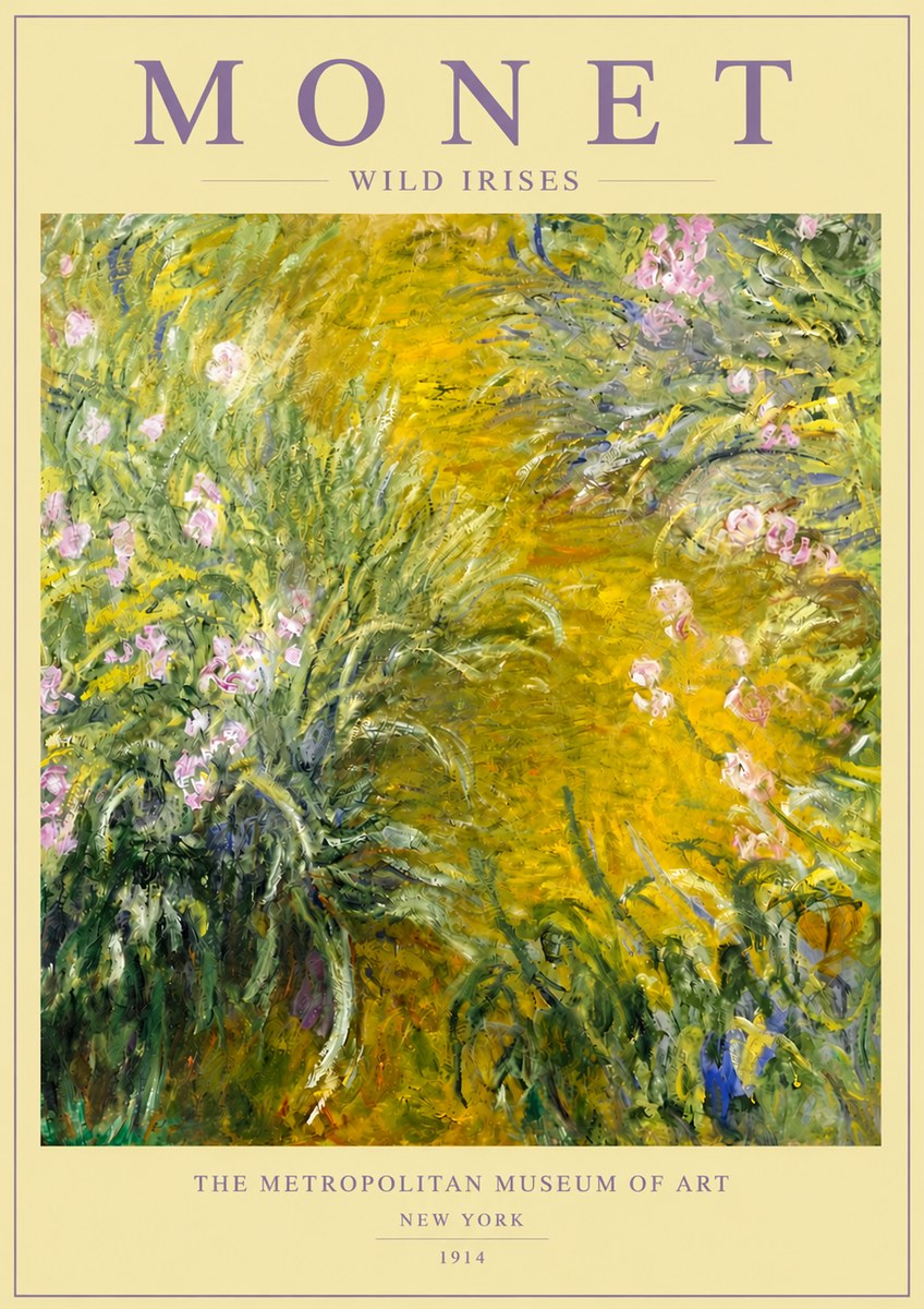 Monet Wild Irises No4 - Póster