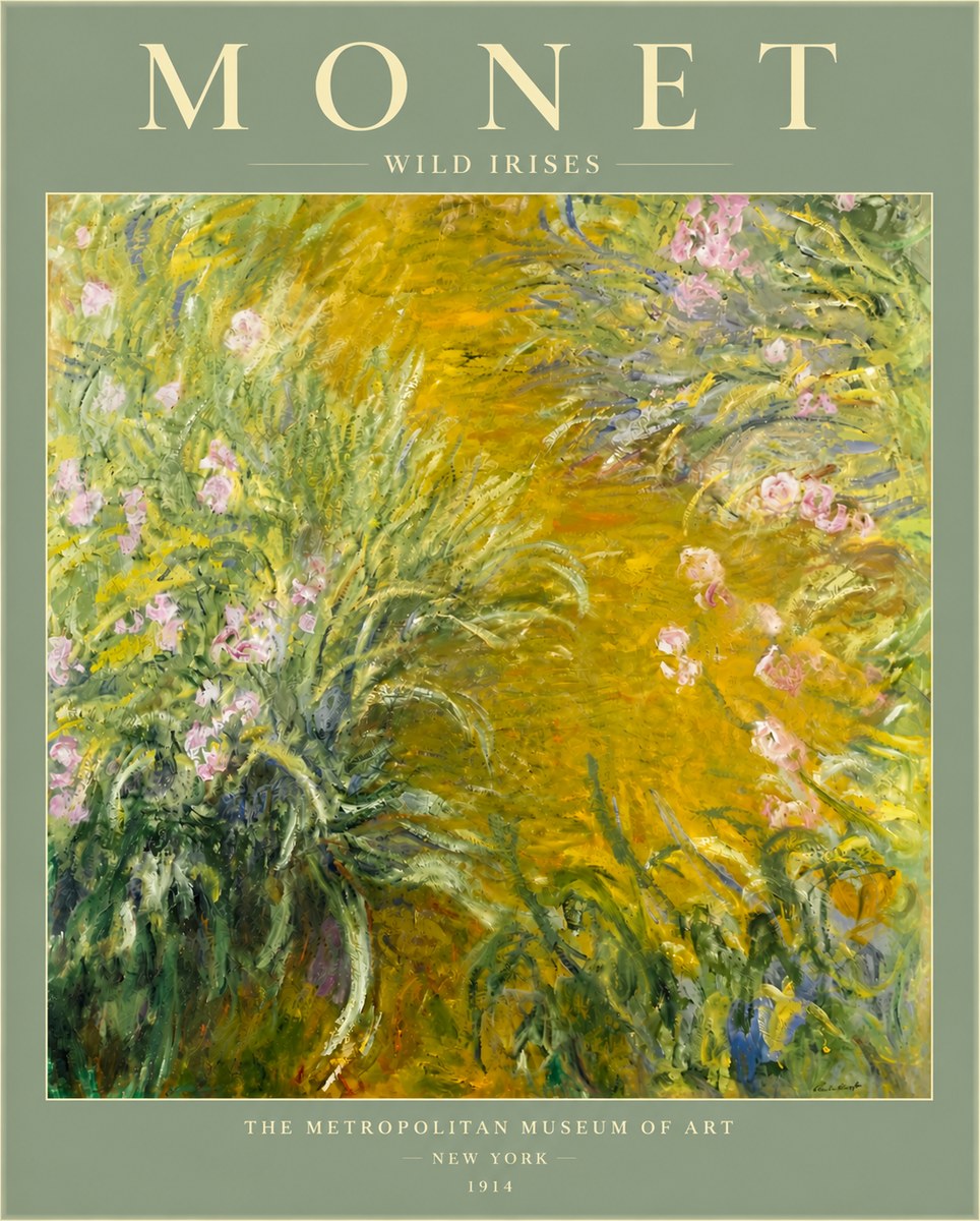Monet Wild Irises No6 - Póster