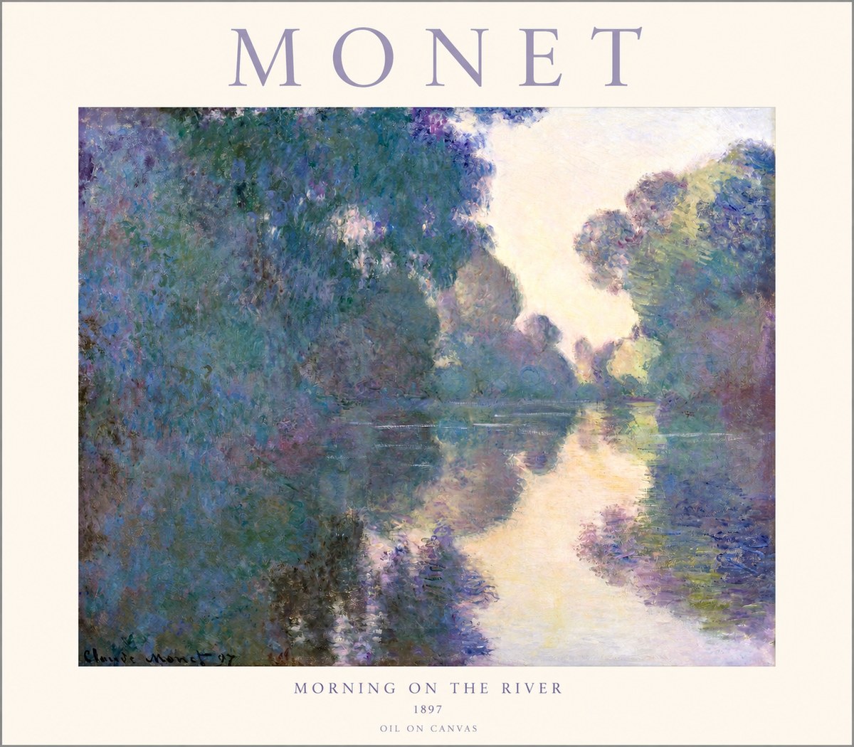 Monet Morning on the River No1 - Póster