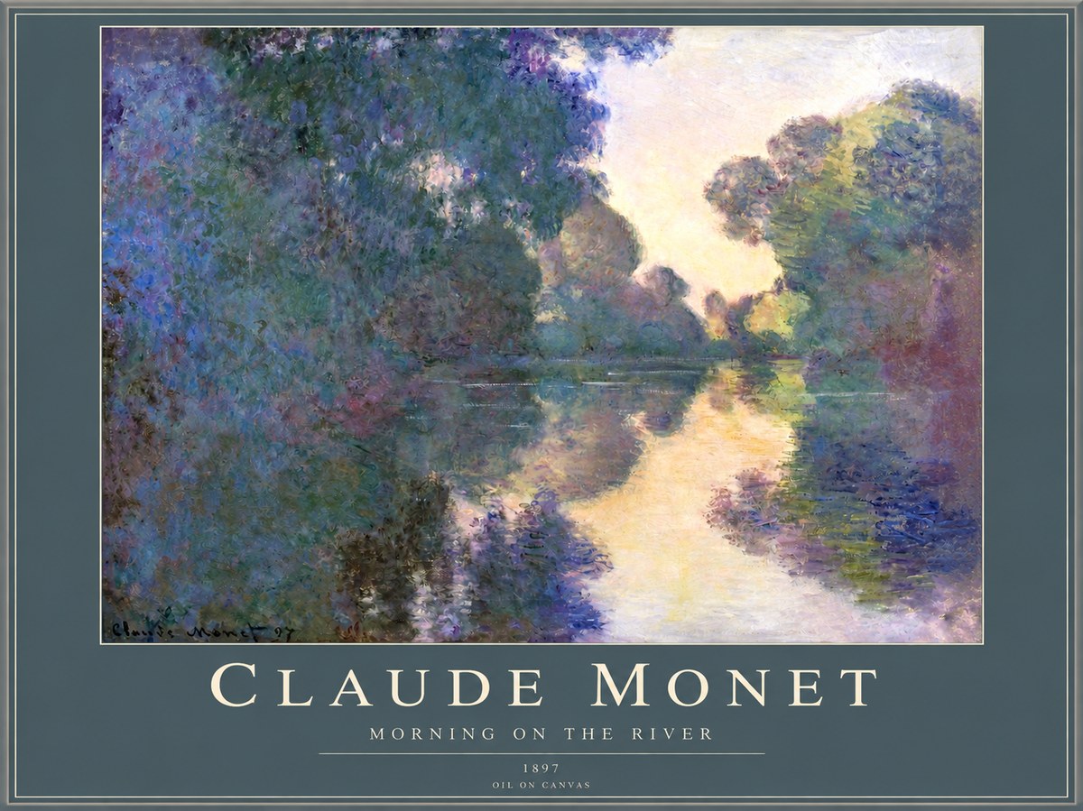 Monet Morning on the River No2 - Póster