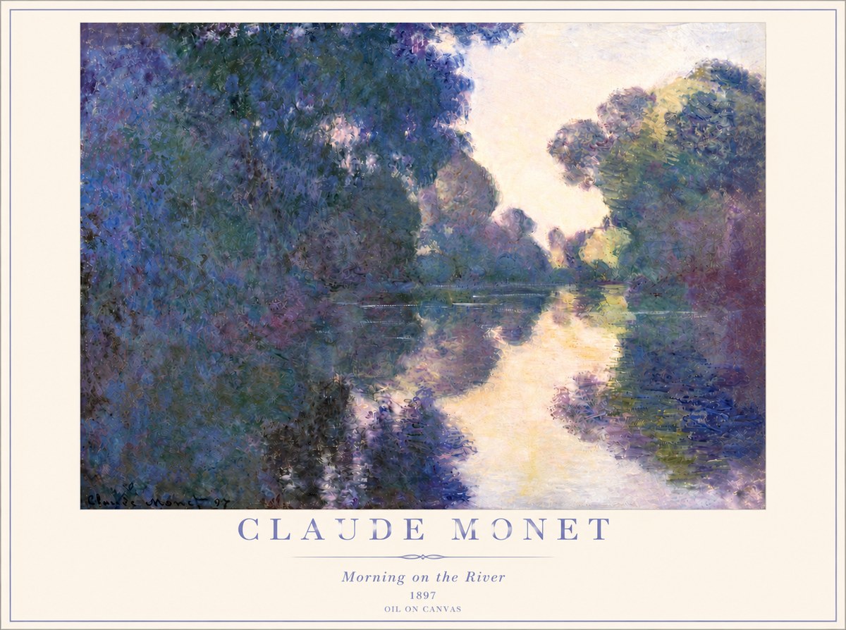 Monet Morning on the River No3 - Póster