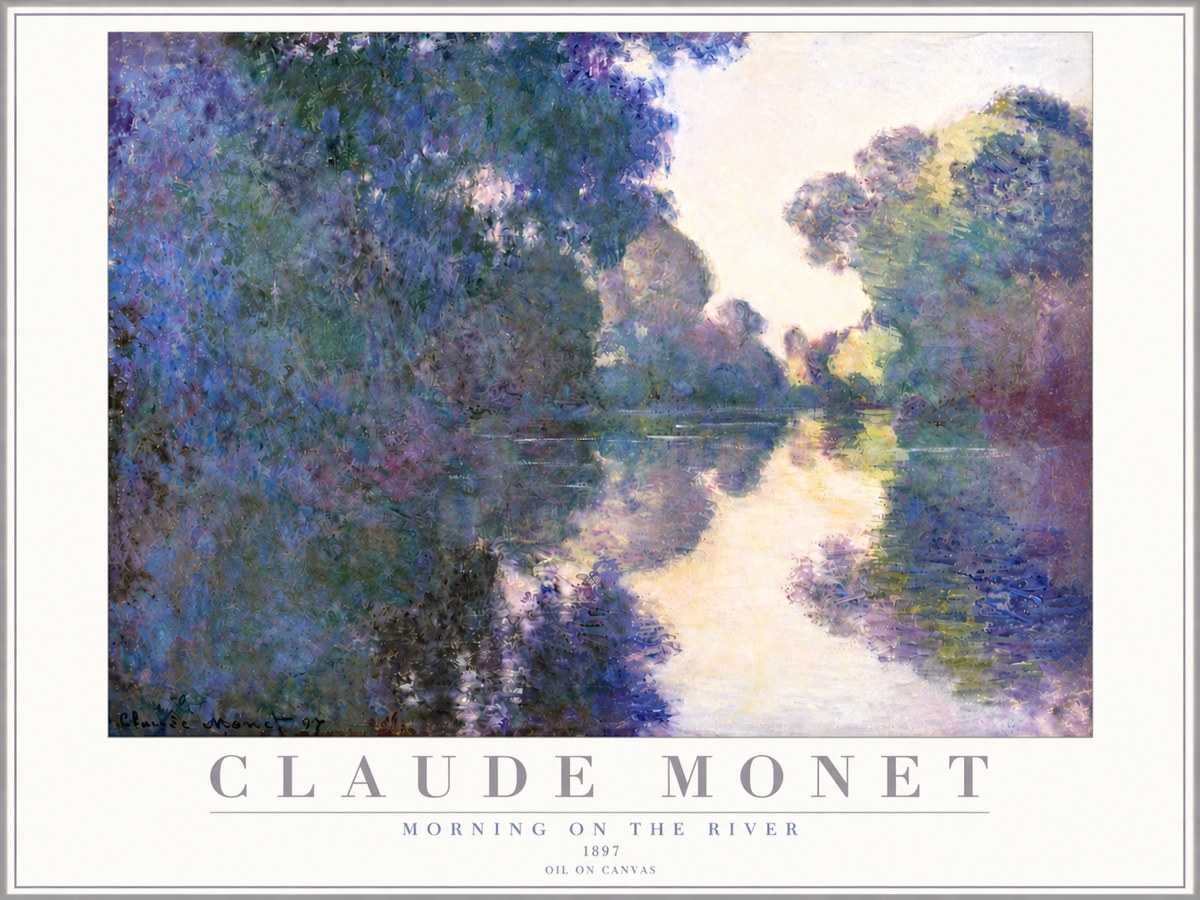 Monet Morning on the River No4 - Póster