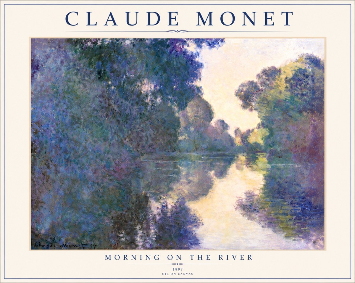 Monet Morning on the River No6 - Póster