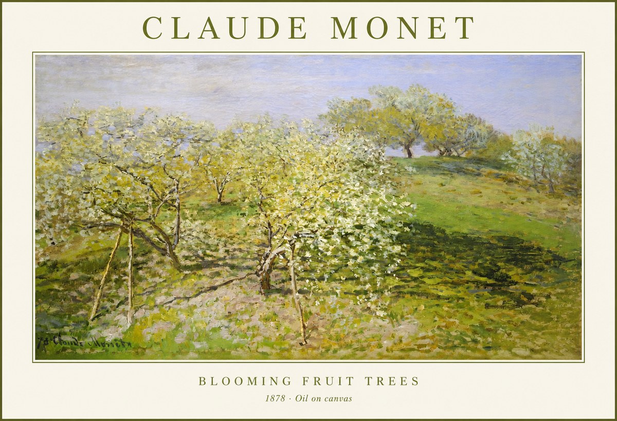 Monet Blooming Fruit Trees No1 - Póster