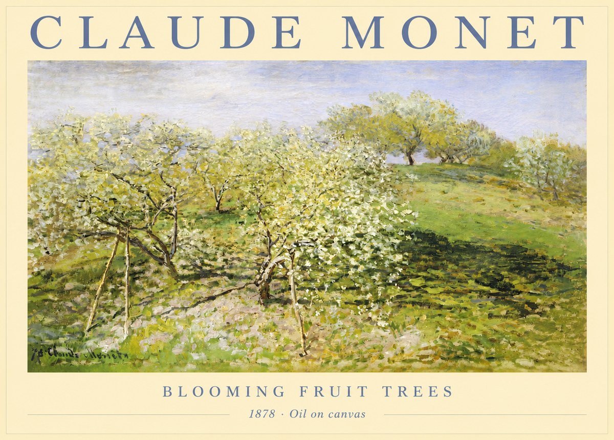 Monet Blooming Fruit Trees No2 - Póster