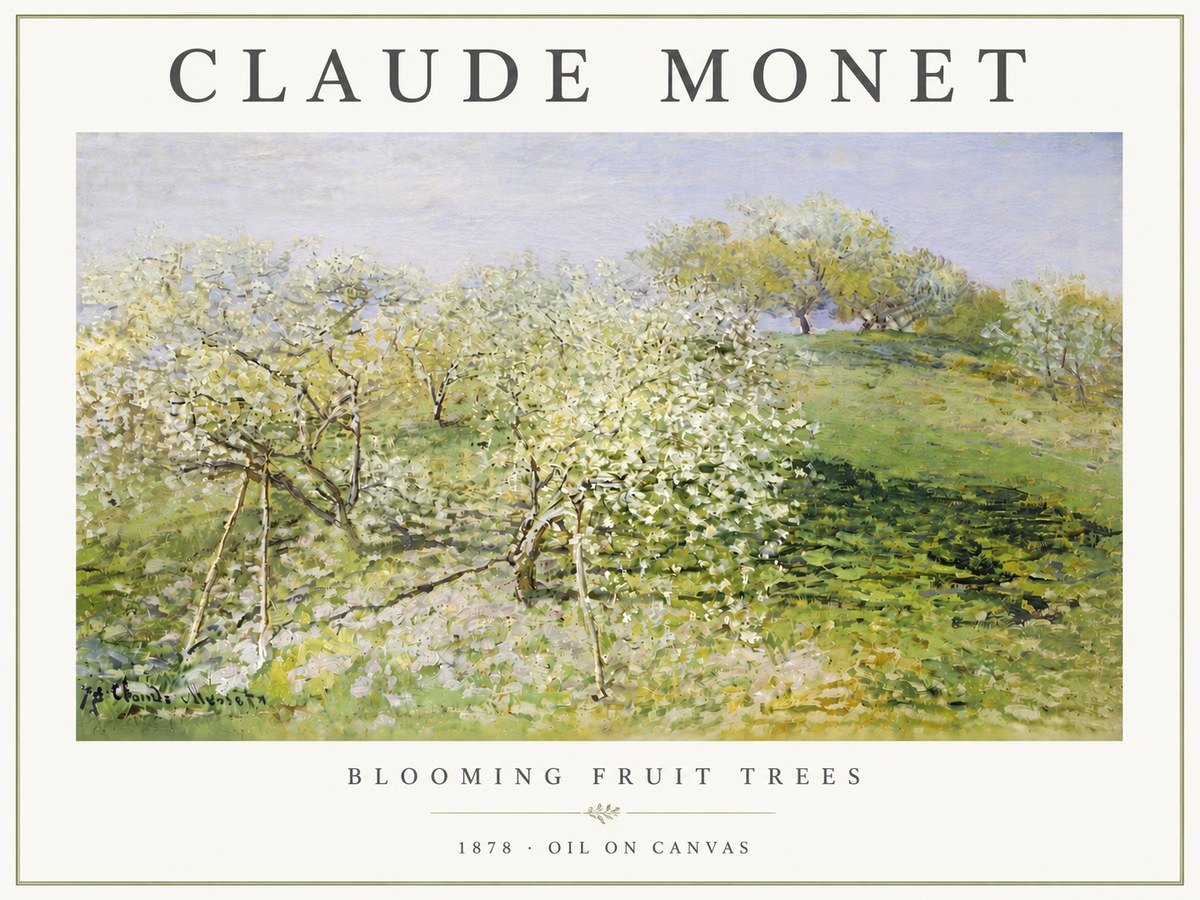 Monet Blooming Fruit Trees No4 - Póster