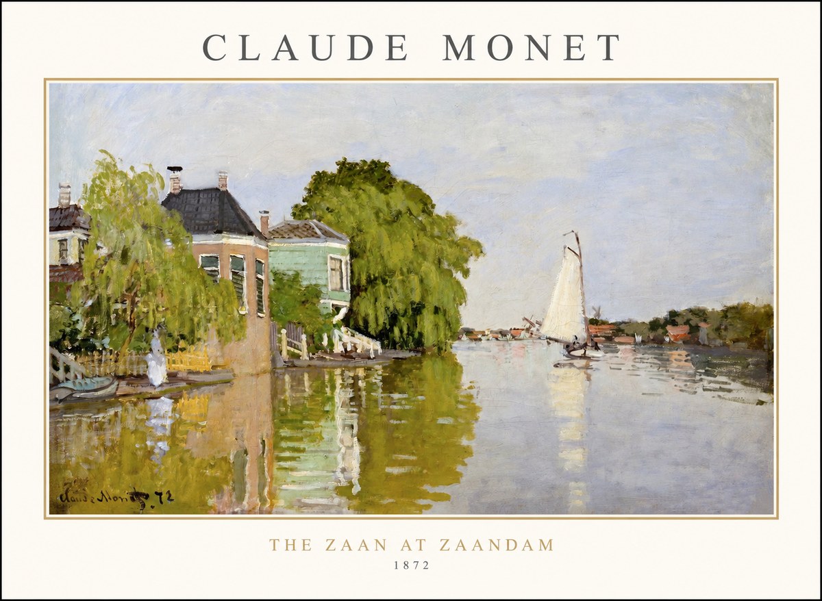 Monet The Zaan at Zaandam No1 - Póster