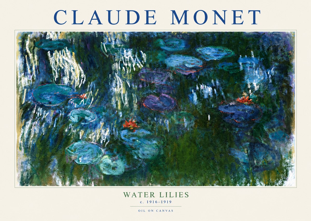 Monet Water Lilies IV No3 - Póster