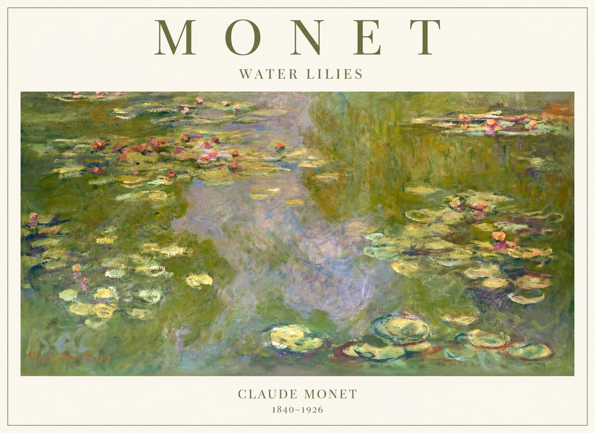 Monet Water Lilies V No1 - Póster
