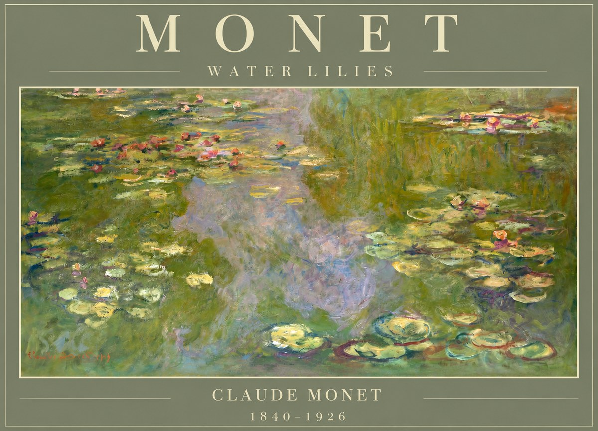 Monet Water Lilies V No2 - Póster